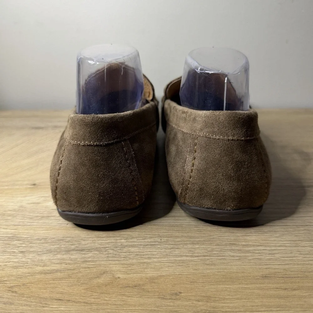 Vionic Mason Horsebit Loafers Men‎ 8.5 Taupe Suede Driver Moccasins Dress Shoes